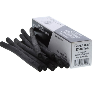 General's Thick Willow Sketching Charcoal 10pk  57-TK