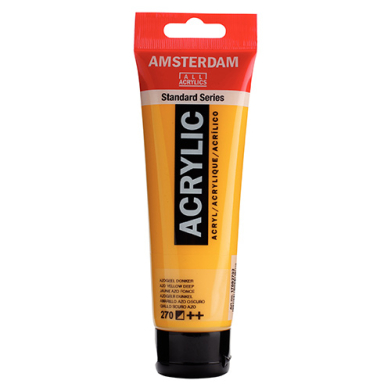 Royal Talens Amsterdam Acrylic Paint - (0.7oz/20ml) Azo Yellow Deep RT17042700