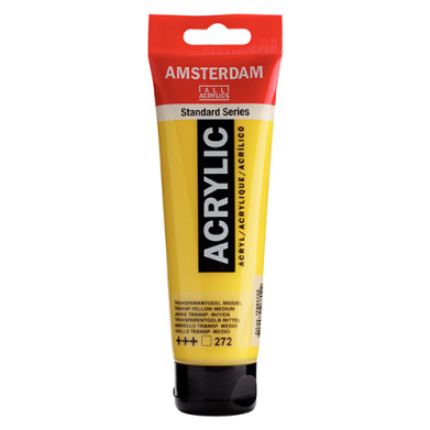 Royal Talens Amsterdam Acrylic Paint - (0.7oz/20ml) Transparent Yellow Medium RT17042720