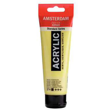 Royal Talens Amsterdam Acrylic Paint - (0.7oz/20ml) Nickel Titan Yellow RT17042740