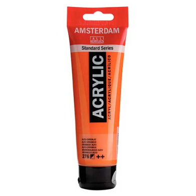 Royal Talens Amsterdam Acrylic Paint - (0.7oz/20ml) Azo Orange RT17042760