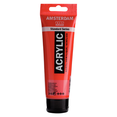 Royal Talens Amsterdam Acrylic Paint - (0.7oz/20ml) Pyrrole Red RT17043150