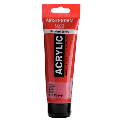 Royal Talens Amsterdam Acrylic Paint - (0.7oz/20ml) Carmine RT17043180