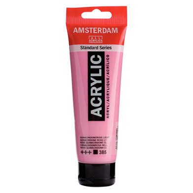 Royal Talens Amsterdam Acrylic Paint - (0.7oz/20ml) Quinacridone Rose Light RT17043850