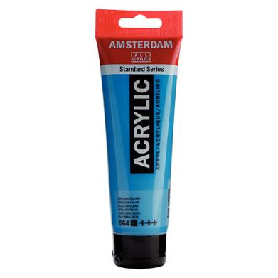 Royal Talens Amsterdam Acrylic Paint - (0.7oz/20ml) Brilliant Blue RT17045640