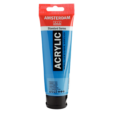 Royal Talens Amsterdam Acrylic Paint - (0.7oz/20ml) Primary Cyan RT17045720