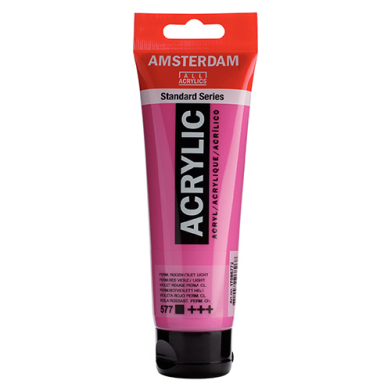 Royal Talens Amsterdam Acrylic Paint - (0.7oz/20ml) Permanent Red Violet Light RT17045770