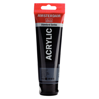 Royal Talens Amsterdam Acrylic Paint - (0.7oz/20ml) Lamp Black RT17047020