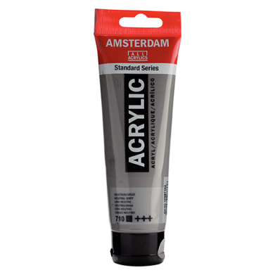 Royal Talens Amsterdam Acrylic Paint - (0.7oz/20ml) Neutral Grey RT17047100