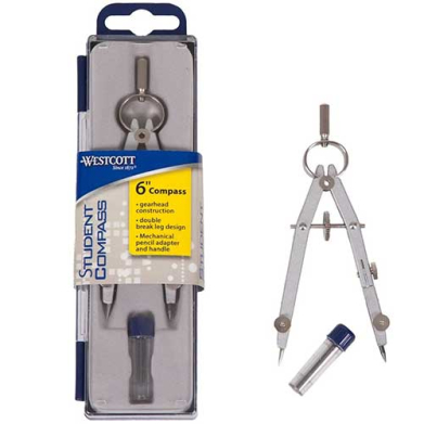 Westcott Metal 6" Bow Compass  15490