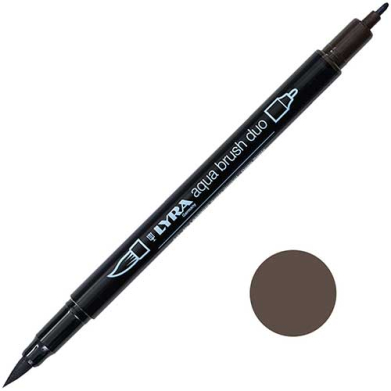 Lyra Aqua Brush Duo Marker Deep Sepia  LYL6520075