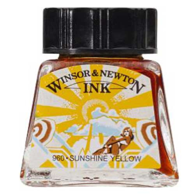 Winsor & Newton Dye-Based Drawing Ink - Sunshine Yellow WN1005633