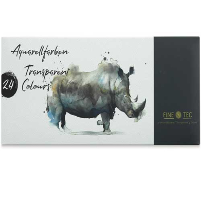 FineTec Aquarellfarben Transparent Watercolors 24Pan Set  FTLT24