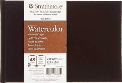 Strathmore 400 Series Watercolor Hardbound Book (467) 8.5" x 5.5"   (48sheets ,140lb)