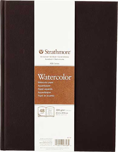 Strathmore 400 Series Watercolor Hardbound Book (467) 8.5" x 11"   (48sheets ,140lb)