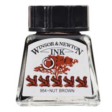Winsor & Newton Dye-Based Drawing Ink - Nut Brown WN1005441