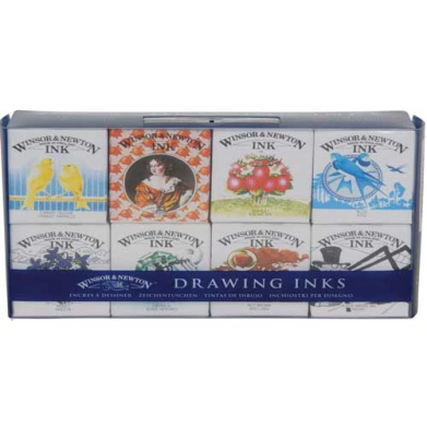 Winsor & Newton Dye-Based Drawing Ink - 8ct Henry Collections WN1090093