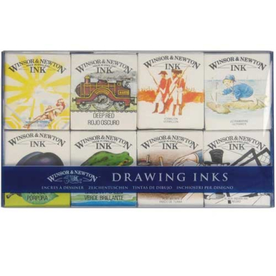 Winsor & Newton Dye-Based Drawing Ink - 8ct Williams Collections WN1090094