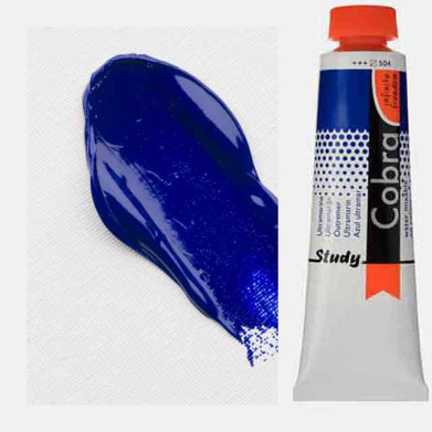 Royal Talens Cobra Study Water Mixable Oil Paint 200ml Ultramarine Blue 504 - RT25085040