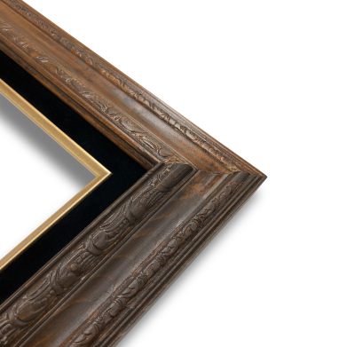 Econo Frame Walnut Stain with Black Velvet Liner - 10" x 20"
