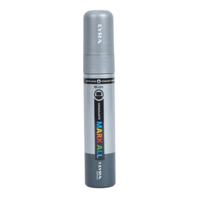 Lyra Graduate Mark All Acrylic Paint Marker XL Chisel Tip - Silver LYL6840251
