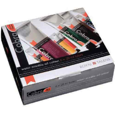 Royal Talens Cobra Water Mixable Oil Paint Artist Trial Set- 6x20ml  RT21820406