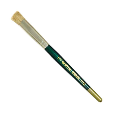 Royal Langnickel White Bristle Stencil Brush - Short 1/4"