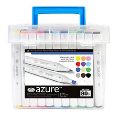 Royal Langnickel Azure Dual-Tip Alcohol Marker Set - 80pc Basic  RM-BAS80