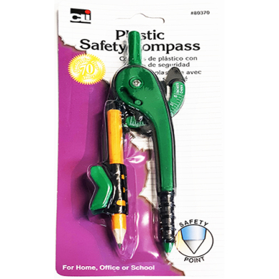 Charles Leonard Safety Point Plastic Compass  CL80370