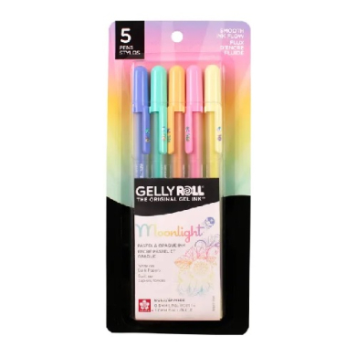 Sakura Gelly Roll Moonlight Pens - (5 Pack) 10 Bold Line, Pastels