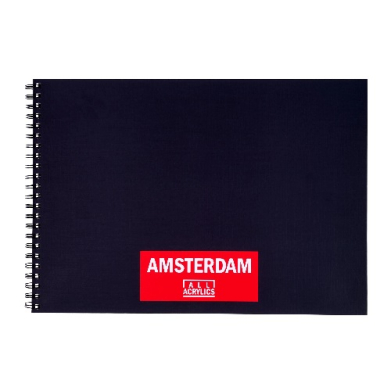 Amsterdam Black Hard, Spiral-bound Sketchbook (A3)   11.69"x16.53"   93023020