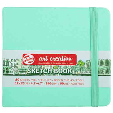 Royal Talens Art Creation Fresh Mint Hard-bound Sketchbook  4.7"x4.7"   9314034M