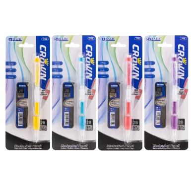Bazic Crown 0.7 mm Mechanical Pencil w/ Ceramics High-Quality Lead 12ct  BZ722