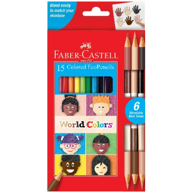 Faber-Castell World Colors Colored EcoPencils (15ct)  FC120112CCE
