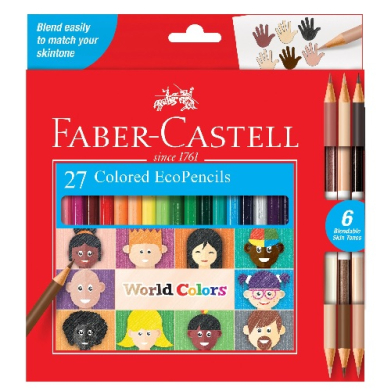 Faber-Castell World Colors Colored EcoPencils (27ct)  FC120124CCE