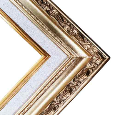 Series 139G Ornate Gold Frame with Linen liner    FRMTP-139G-12x24