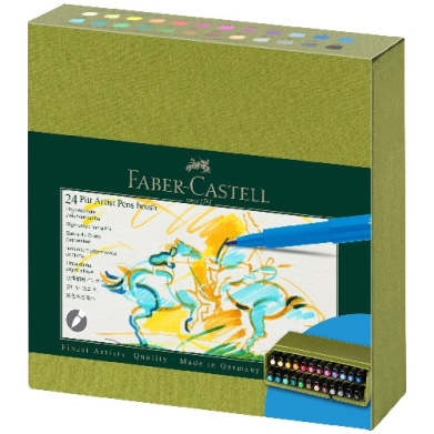 Faber Castell Pitt Artist Brush Pen Studio Box Set- 24ct   FC167191