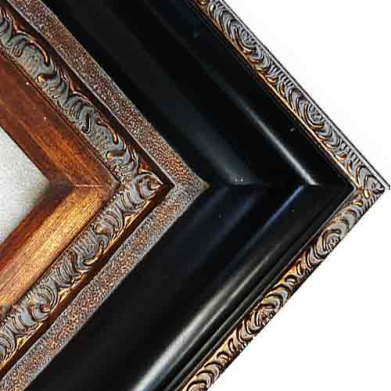 Series 446 Black Antique Gold Gallery Deluxe Frame  IN STORE PICK UP ONLY  FRMTP-446AB-24x30