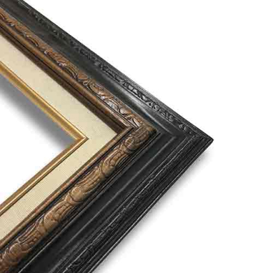 Econo Frame Walnut Gold with Linen Liner - 22" x 28"