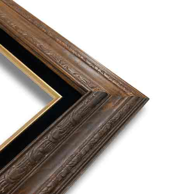 Econo Frame Tuscan Walnut Stain with Black Liner - 15" x 30"