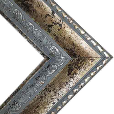 Series 010-148 Warm Antique Silver Narrow Ornate Frame  11"x14"     FRMTP-010-148-11X14