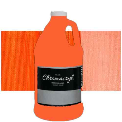 Chromacryl Acrylic Paint  2 Liter (67.7oz)- Neon Orange  CH1421