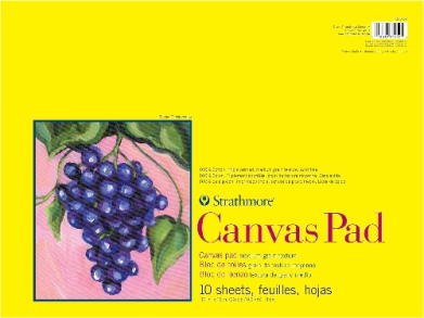 Strathmore 300 Series Canvas Pad  12" x 16" (10 sheets, 8oz) ST315-12