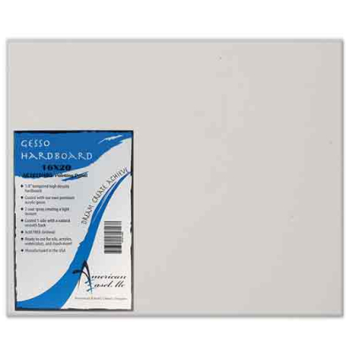 American Easel Tempered Gessoed Hardboard Panel 16"x20"  AE1620HBG