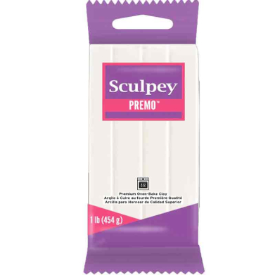 Sculpey Premo Oven-Bake Clay (1LB bar) - White  SCLPE1 5001