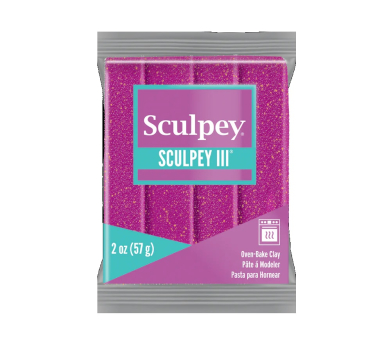 Sculpey III Oven-Bake Clay (2oz bar) - Violet Glitter