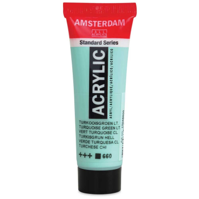 Royal Talens Amsterdam Acrylic Paint - (0.7oz/20ml) Turquoise Green Light RT17046600