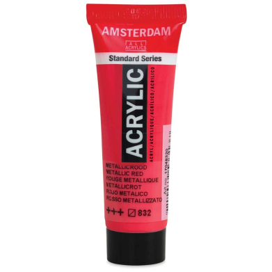 Royal Talens Amsterdam Acrylic Paint - (0.7oz/20ml) Metallic Red  RT17048320