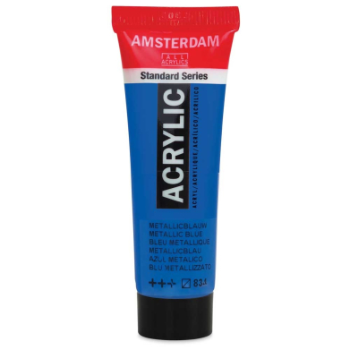 Royal Talens Amsterdam Acrylic Paint - (4.1oz/120ml) Metallic Blue RT17098342