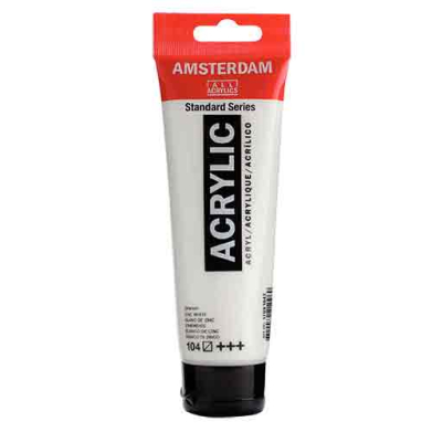 Royal Talens Amsterdam Acrylic Paint - (4.1oz/120ml) Zinc White RT17091042